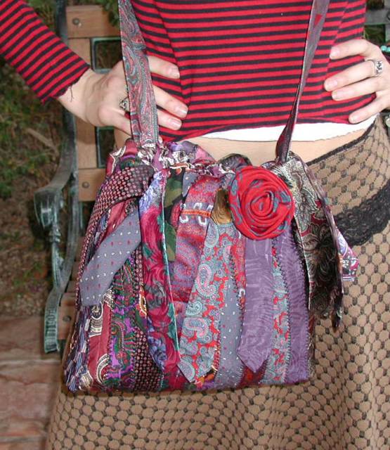 How do you make necktie handbags?